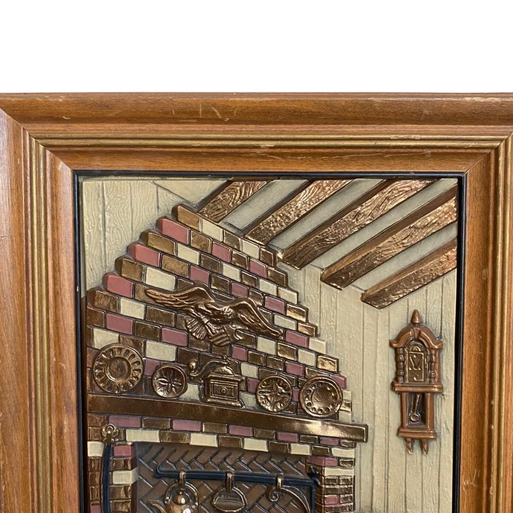 Vintage Hand Colored Turner Accessory Early American Scene 3D Wall Hangings Set - Picture 14 of 16